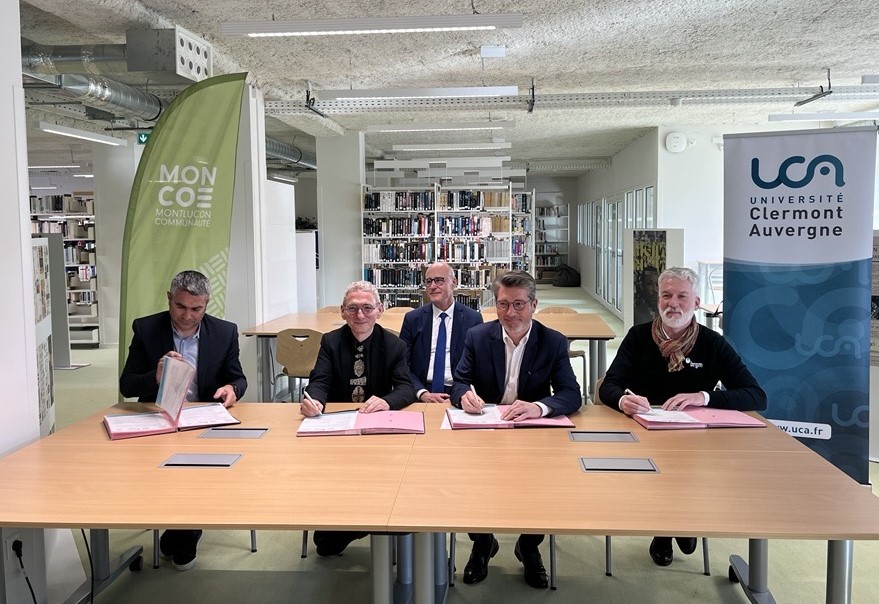 Signature de convention UCA x Montlu?on Communaut x BRGM x Biobasic Environnement